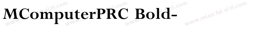 MComputerPRC Bold字体转换